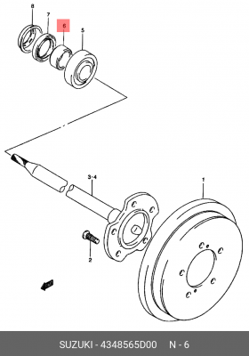 Кольцо стопорное 43485-65D00 SUZUKI