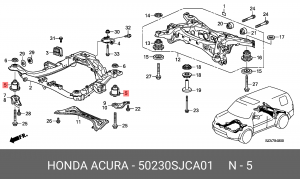 Сайлентблок подрамника 50230SJCA01 HONDA