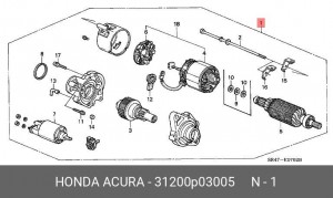 Стартер 31200P03005 HONDA