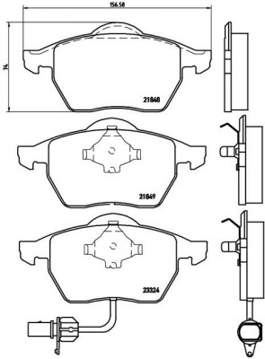 Комплект тормозных колодок, диско P85060 BREMBO