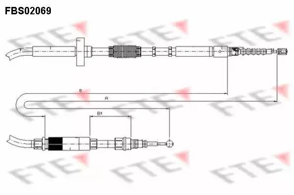 Трос, стояночная тормозная система FBS02069 FTE
