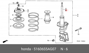 Амортизатор 51606S5AG07 HONDA