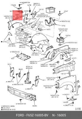 Крыло переднее F65Z-16005-BV FORD