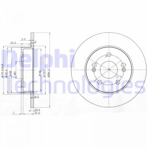Тормозной диск BG2698 DELPHI