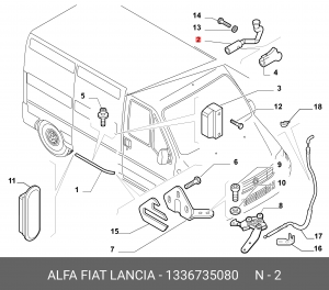 Ролик сдвижной двери 1336735080 ALFA FIAT LANCIA