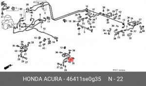 Тормозной шланг 46411SE0G35 HONDA