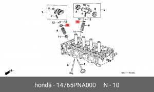 Тарелка пружины клапана 14765PNA000 HONDA