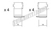 Комплектующие, колодки дискового тормоза KIT055 TRUSTING