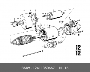 Реле, стартер 12 41 1 350 667 BMW