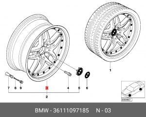 Диск колеса 36 11 1 097 185 BMW