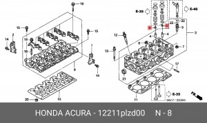 Уплотнительное кольцо, стержень кла 12211PLZD00 HONDA
