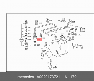 Форсунка топливная A0020173721 MERCEDES BENZ