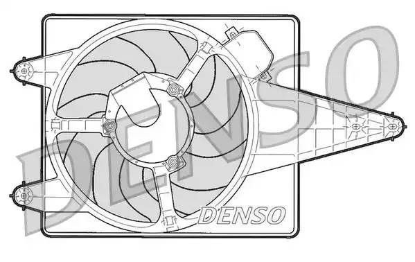 Вентилятор, охлаждение двигателя DER01204 DENSO