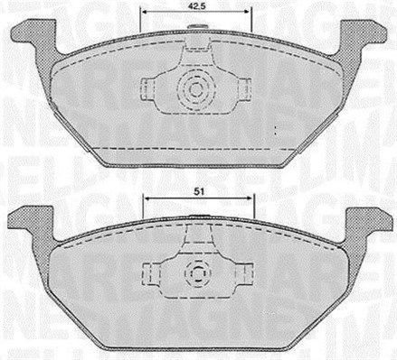 Комплект тормозных колодок, диско 430216171408 MAGNETI MARELLI