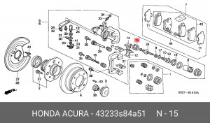 Деталь 43233S84A51 HONDA