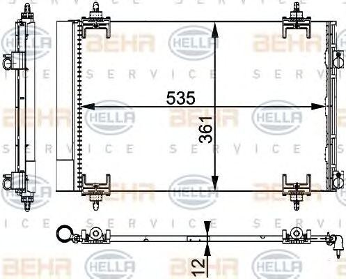 Конденсатор, кондиционер 8FC 351 317-561 HELLA