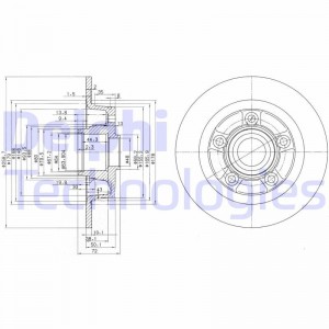 Тормозной диск BG3086 DELPHI