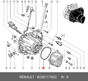 Прокладка КПП 8200117602 RENAULT