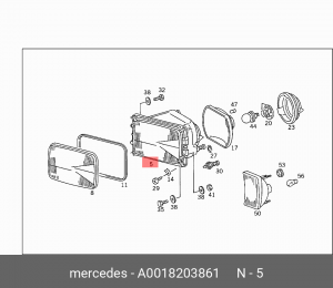 Фара головного света A0018203861 MERCEDES BENZ