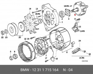 Ротор, генератор 12 31 1715164 BMW