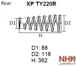 Пружина подвески XPTY220R NHK
