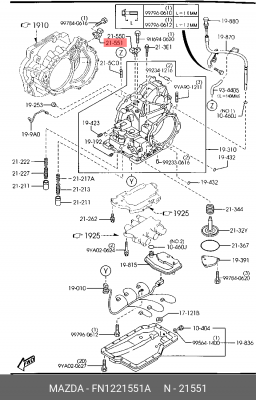 Датчик спидометра FN12-21-551A MAZDA