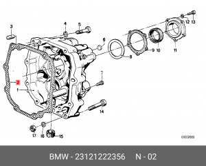 Прокладка 23121222356 BMW