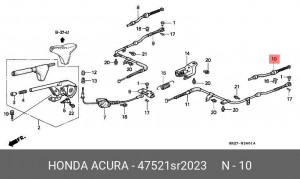 Трос, стояночная тормозная система 47521SR2023 HONDA