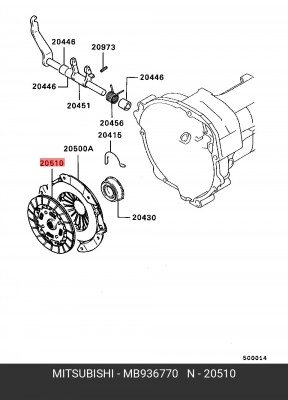 Диск сцепления MB936770 MITSUBISHI