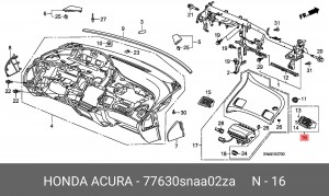 Дефлектор обдува салона 77630SNAA02ZA HONDA