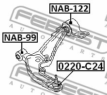 Опора шаровая подвески 0220-C24 FEBEST