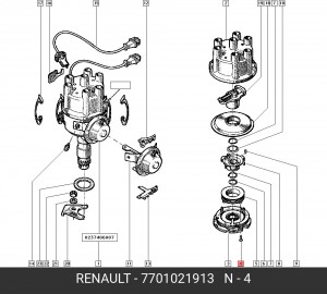 Болт 7701021913 RENAULT