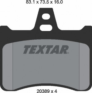 Комплект тормозных колодок, диско 2038902 TEXTAR