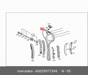 Цепь ГРМ - газораспределительного механизма A 002 997 73 94 MERCEDES BENZ