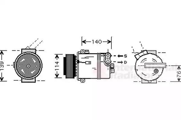 Компрессор, кондиционер 3700K451 VAN WEZEL