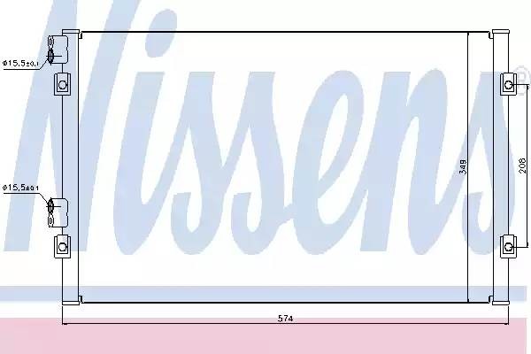 Конденсатор, кондиционер 94555 NISSENS