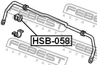 Втулка стабилизатора HSB-058 FEBEST