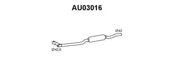 Предглушитель выхлопных газов AU03016 VENEPORTE