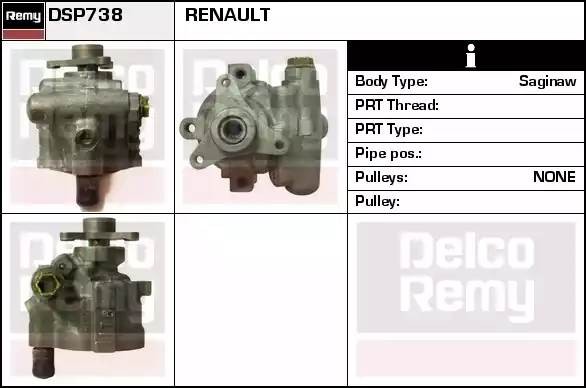 Гидравлический насос, рулевое управление DSP738 DELCO REMY