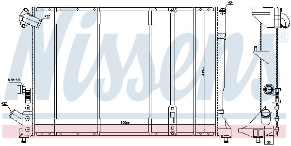 Радиатор, охлаждение двигател 63975 NISSENS