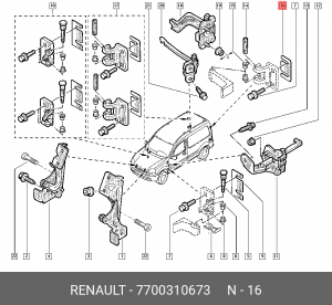 Прокладка петли двери 7700310673 RENAULT