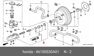 Главный тормозной цилиндр 46100S30A01 HONDA