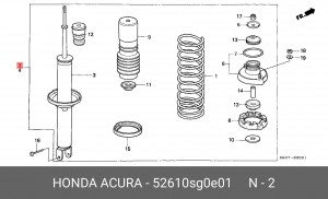Амортизатор 52610SG0E01 HONDA