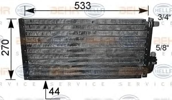 Конденсатор, кондиционер 8FC351039031 HELLA