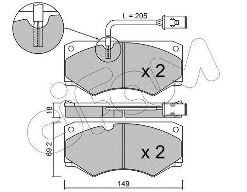 Комплект тормозных колодок, диско 822-014-2 CIFAM