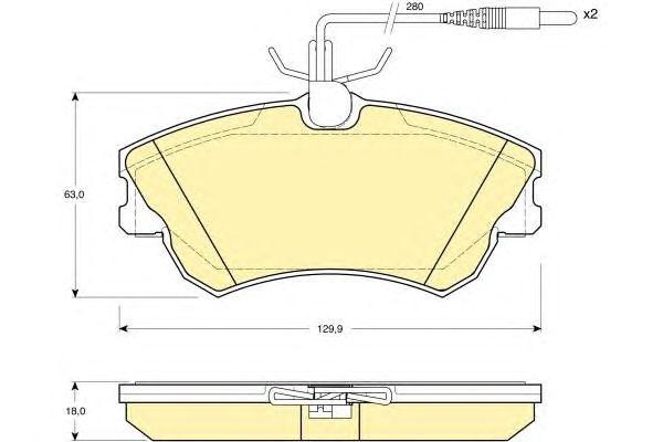 Комплект тормозных колодок, диско 6112701 GIRLING