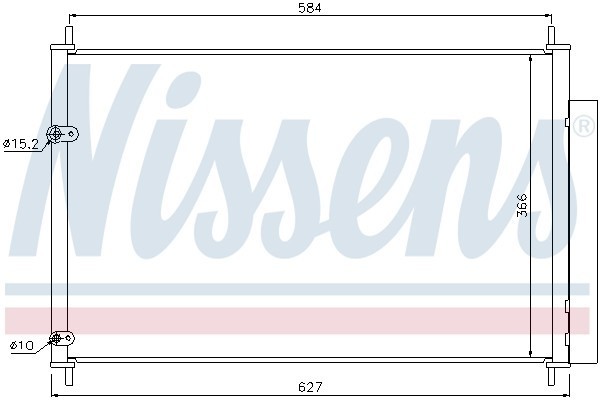 Конденсатор, кондиционер 940037 NISSENS