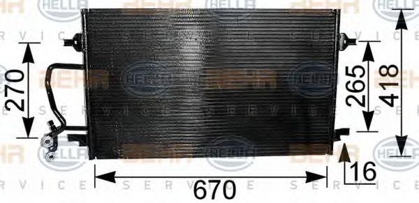 Конденсатор, кондиционер 8FC 351 036-391 HELLA