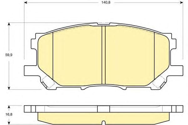 Комплект тормозных колодок, диско 6133389 GIRLING