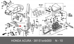 Кронштейн крепления сигнала звукового 38151SNB000 HONDA